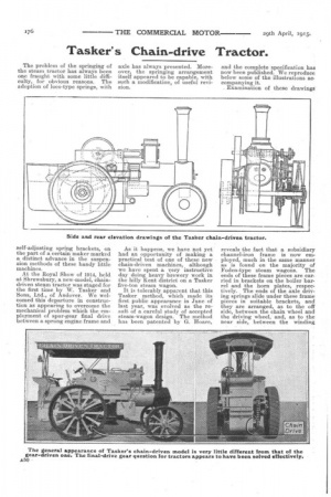 Tasker's Chain-drive Tractor. | 29th April 1915 | The Commercial Motor ...